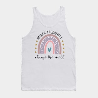 Teacher Speech Therapist Change the World Tank Top